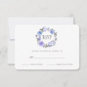 Pastel Paarse Waterverf Bloemen | RSVP (Voorkant)