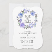 Pastel Paarse Waterverf Floral | Datum opslaan Save The Date (Voorkant)