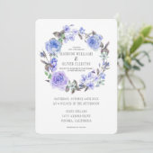 Pastel Paarse Waterverf Floral | Weddenschap Kaart (Staand voorkant)