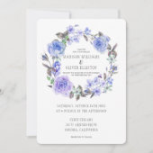 Pastel Paarse Waterverf Floral | Weddenschap Kaart (Voorkant)