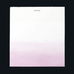 Pastel Paarse Waterverf Ombre Chic Persoonlijk Notitieblok<br><div class="desc">Kleurrijk en trendy notitieblok met pastel paarse waterverf ombre. Dit zal een perfect accent zijn voor je kantoor. Personaliseer door namen,  monogram of andere details toe te voegen.</div>