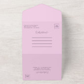 Pastel Paarse Wilde Bloem Botanische Bruiloft All In One Uitnodiging (Buitenkant)