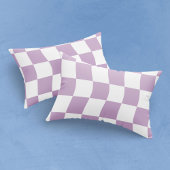 Pastel Paarse Wit Eenvoudige Checker Kussensloop