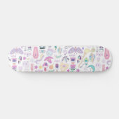 Pastel Paarse Witch Designer Skateboard Deck (Horizontaal)
