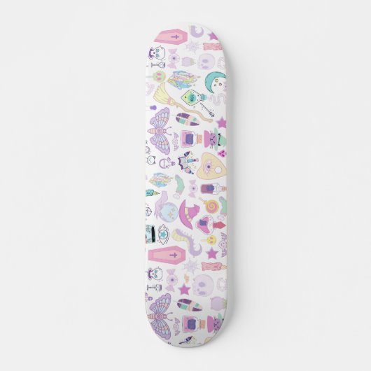 Pastel Paarse Witch Designer Skateboard Deck (Voorkant)