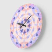 Pastel Paarse Zachte Perzik Roze Star Dopamine Dec Grote Klok (Hoek)