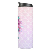 Pastel Paarse Zeemeermin Verjaardag onder het Zee Thermosbeker (Geroteerd rechts)