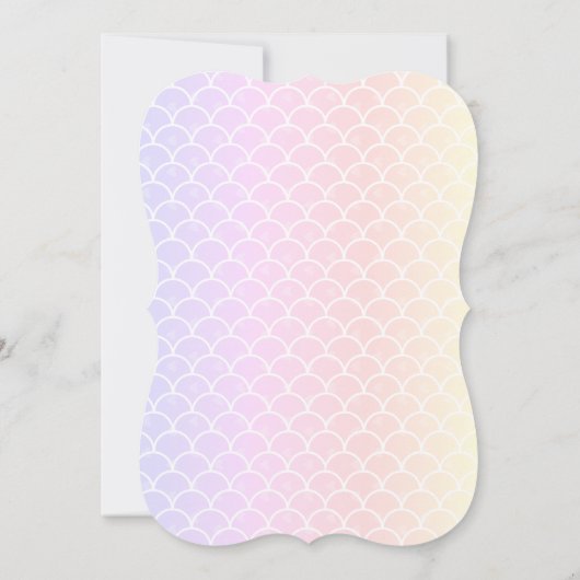 Pastel Paarse Zeemeermin Watercolor Verjaardag Kaart (Achterkant)