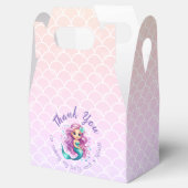 Pastel Paarse Zeemeermin Waterverf Dank u Favor Bedankdoosjes (Geopend)