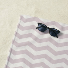 Pastel paarse zigzag streep geometrisch strandlaken