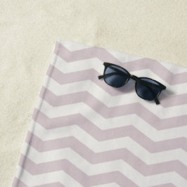 Pastel paarse zigzag streep geometrisch strandlaken