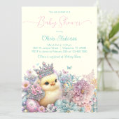 Pastel Paas Kuiken Baby Shower Kaart
