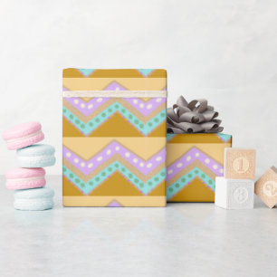 Pastel Paas Zickzackpatroon Inpakpapier