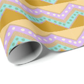 Pastel Paas Zickzackpatroon Inpakpapier (Rol Hoek)
