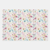 Pastel Paasbloemen & Coördinerende Lente Inpakpapier Vel (Voorkant 2)