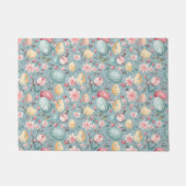 Pastel Paasbloemen Decoratie Deurmat (Voorkant)