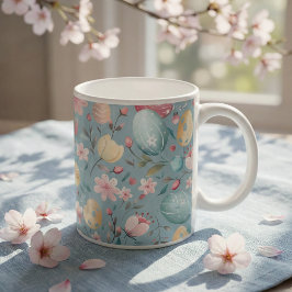 Pastel Paasbloemen Decoratie Koffiemok