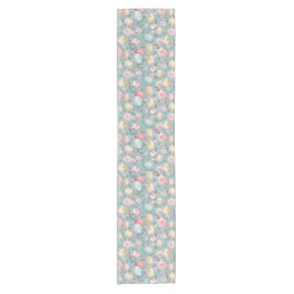Pastel Paasbloemen Decoratie Korte Tafelloper