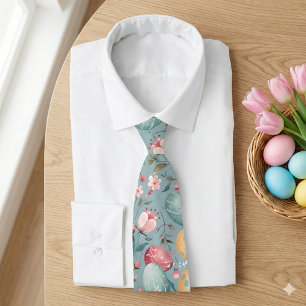 Pastel Paasbloemen Decoratie Stropdas