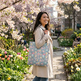 Pastel Paasbloemen Decoratie Tote Bag