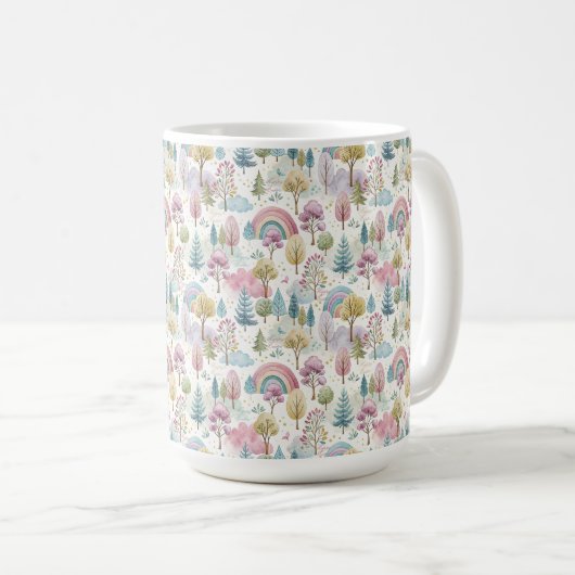 Pastel Paasbos Patroon Koffiemok (Voorkant rechts)