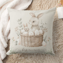 Pastel Paasbrunch & Egg Hunt Bunny Basket Eieren Kussen