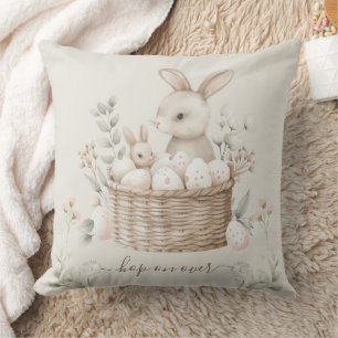 Pastel Paasbrunch & Egg Hunt Bunny Basket Eieren Kussen