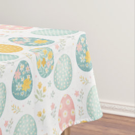 Pastel Paaseieren Bloempatroon - Schattig Voorjaar Tafelkleed