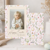 Pastel Paaseieren Custom Foto Feestdagenkaart