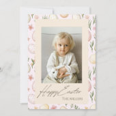 Pastel Paaseieren Custom Foto Feestdagenkaart (Voorkant)