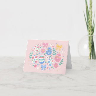 Pastel Paaseieren Illustratie Kaart