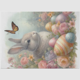 Pastel Paaseieren Konijn en Vlinder Tissuepapier