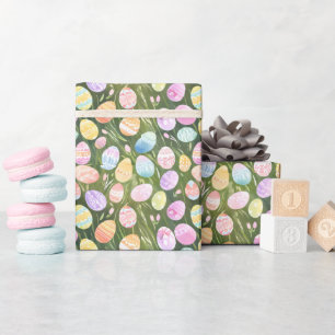 Pastel Paaseieren Mooie Lente Aquarel Cadeaupapier