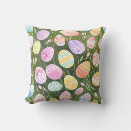 Pastel Paaseieren | Mooie Lente Waterverf Kussen