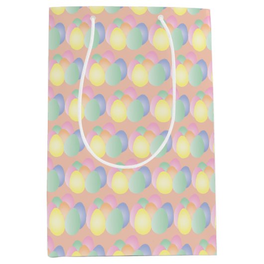 Pastel Paaseieren Patroon Gift Bag Medium Cadeauzakje (Voorkant)