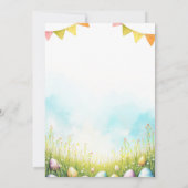 Pastel Paashaas Baby Shower Kaart (Achterkant)