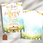 Pastel Paashaas Baby Shower Kaart