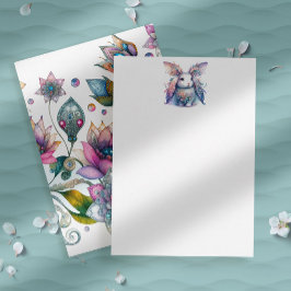 Pastel Paashaas Briefpapier Notitiekaart Notitiekaartje