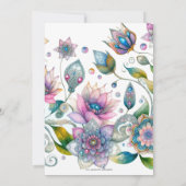 Pastel Paashaas Briefpapier Notitiekaart Notitiekaartje (Achterkant)