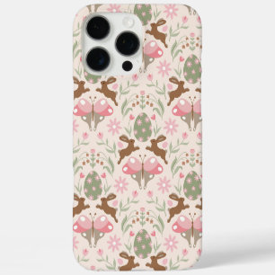 Pastel Paashaas en Bloemenpatroon iPhone 16 Pro Max Hoesje