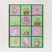 Pastel Paashaas Kleurenblok Puzzel (Verticaal)