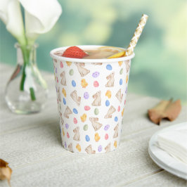 Pastel Paashaas & Kuiken Feest Papieren Bekers