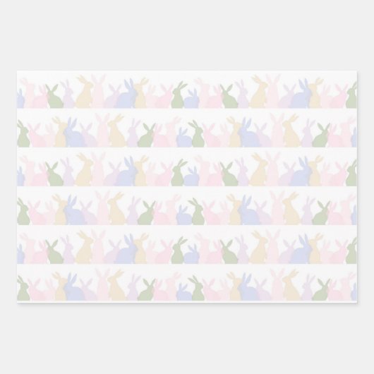 Pastel Paashaas Patroon Spring Wrapping Paper (Voorkant)