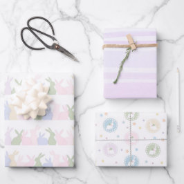 Pastel Paashaas Patroon Spring Wrapping Paper
