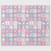 Pastel paashaas Schattigee Giftwrap Cadeaupapier (Vlak)