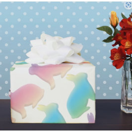 Pastel Paashaasjes Cadeaupapier