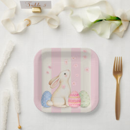 Pastel Paashaasjes, Ei en Kuikens Papieren Borden Bordje