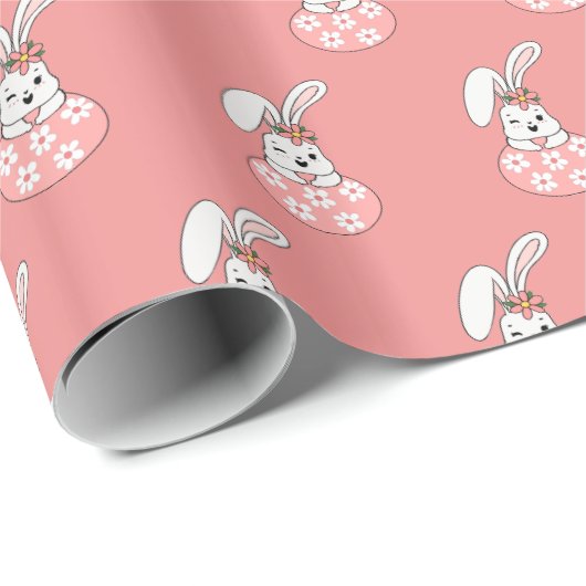 Pastel Paaswrapping papier - gepersonaliseerd (Rol Hoek)