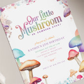 Pastel paddestoel magische bos verjaardag kaart