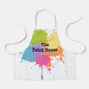 Pastel Paint Splats gepersonaliseerd Schort